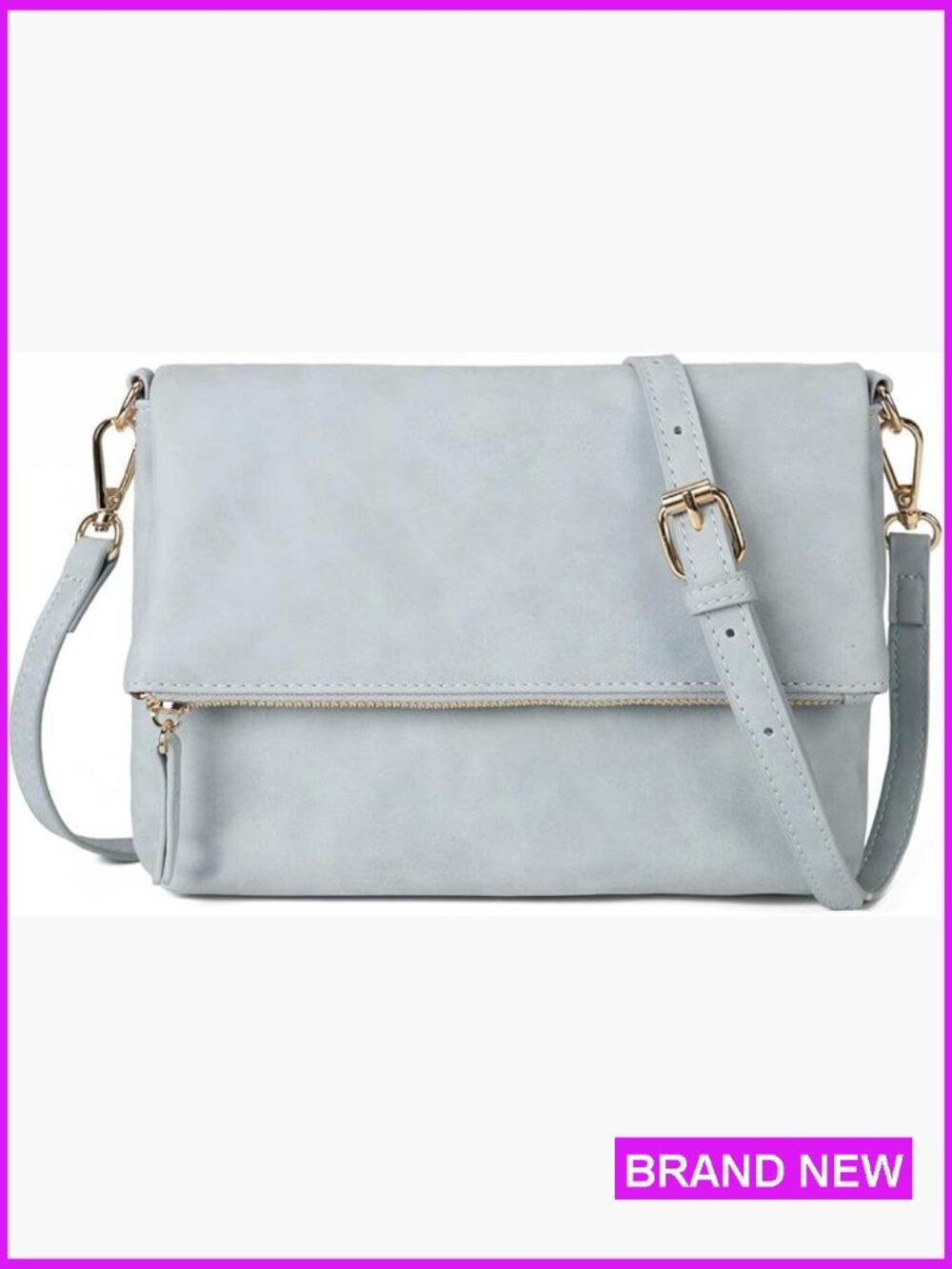 Quilted Crossbody Bag with Adjustable Strap Faux Leather Handbag
